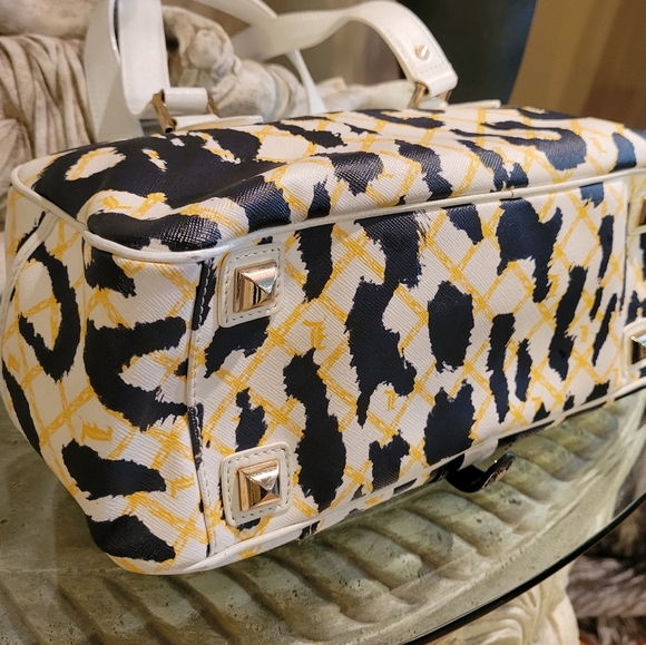 L.A.M.B. by Gwen Stefani White Leopard Handbag #397 - Picture 10 of 17